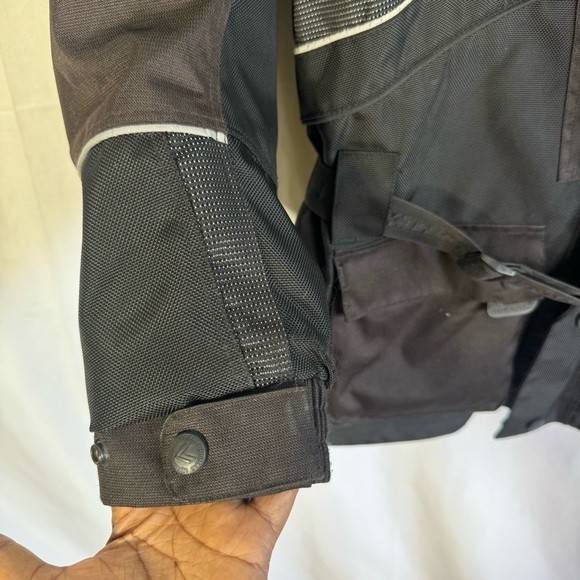 FRANK THOMAS BIKER JACKET BLACK MOTOCYCLE COAT MADE IN ENGLAND MEN SIZE LARGE - Picture 12 of 17